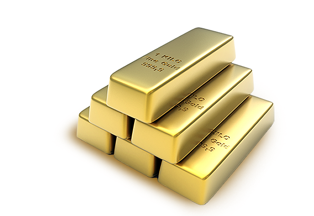 Lingots d’or présentés dans la plaquette